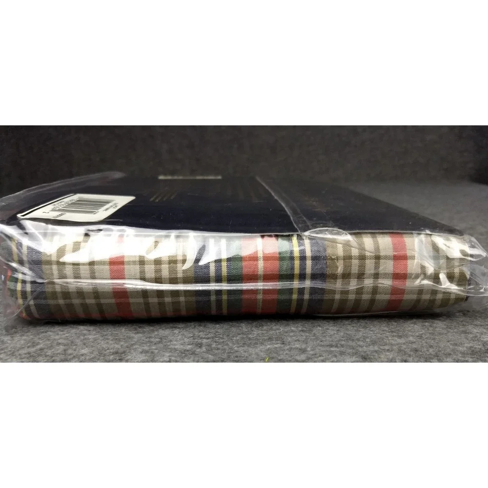 Ralph‎ Lauren Home King Flat Sheet 100% Cotton Jack Plaid Multicolor NIP NEW
